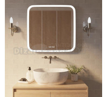 Зеркало Mixline Стив-3 70 с подсветкой, с подогревом, с часами