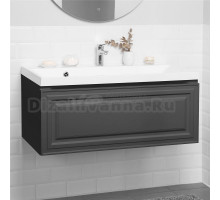 Тумба с раковиной Itana Verona 2.0 100 подвесная, графит
