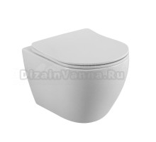 Унитаз подвесной Cezares Stylus CZR-6601-TH-TOR безободковый, сиденье CZR-089-SC с микролифтом