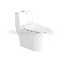 Унитаз-моноблок напольный Teymi Solli T41101 глянцевый белый