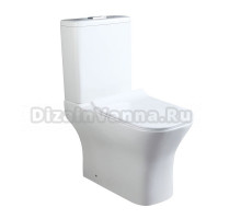 Унитаз-компакт напольный Tokito Tatsumaki AIKO SQUARE глянцевый белый