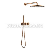 Душевой комплект Timo Saona SX-2359/19SM С ВНУТРЕННЕЙ ЧАСТЬЮ, с термостатом, розовое золото