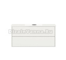 Тумба под раковину со столешницей Belux Джаз 100 подвесная, белая глянцевая