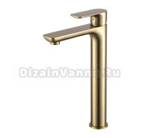 Смеситель для раковины Gappo G48-3 G1048-32 золотой сатин