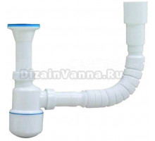 Сифон для раковины Alcora 1050 65 мм, бутылочный, хром, с выпуском для раковины