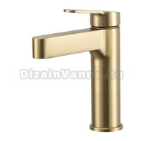 Смеситель для раковины Gappo G99-33 G1099-33 золотой сатин