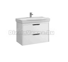 Тумба с раковиной Belux Неман 85 подвесная, белая глянцевая