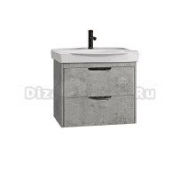 Тумба с раковиной Belux Неман 85 подвесная, бетон светлый