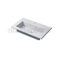 Раковина встраиваемая сверху Uperwood Aurora RAurora60wg 61 глянцевая белая, прямоугольная, фаянс