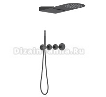 Душевой комплект Timo Saona SX-2350/03SM С ВНУТРЕННЕЙ ЧАСТЬЮ, с термостатом, черный