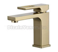 Смеситель для раковины Gappo G17-3 G1017-3 золотой сатин