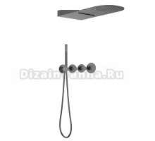 Душевой комплект Timo Saona SX-2350/18SM С ВНУТРЕННЕЙ ЧАСТЬЮ, с термостатом, черное золото