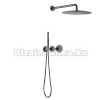 Душевой комплект Timo Saona SX-2359/18SM С ВНУТРЕННЕЙ ЧАСТЬЮ, с термостатом, черное золото