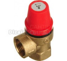 Предохранительный клапан TeRma 34016 1/2" ВРx1/2" ВР, 6 бар