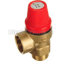 Предохранительный клапан TeRma 34001 1/2" ВРx1/2" НР, 1,5 бар