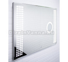 Зеркало Sansa Cosmo 100x70 alum с подсветкой, с увеличением