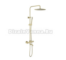 Душевая стойка Timo Saona SX-2380/17 с термостатом, матовое золото