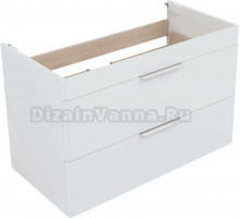 Тумба под раковину без столешницы Aquanet Ирис new 90 подвесная, белая глянцевая