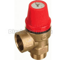 Предохранительный клапан TeRma 34007 1/2" ВРx1/2" НР, 6 бар