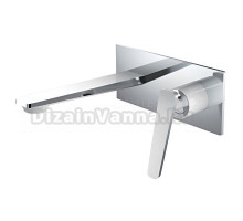 Смеситель для раковины Frap F1058-22 С ВНУТРЕННЕЙ ЧАСТЬЮ, белый, хром