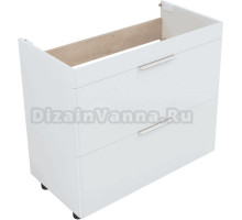 Тумба под раковину без столешницы Aquanet Ирис new 90 напольная, белая глянцевая