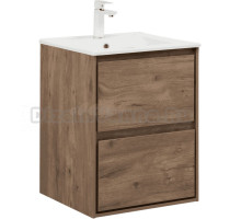 Тумба с раковиной Aquanet Милан 50 подвесная, дуб рустикальный