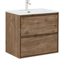 Тумба с раковиной Aquanet Милан 70 подвесная, дуб рустикальный