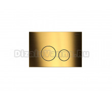 Кнопка смыва для унитаза AQUATEK KDI-0000038 нержавеющая сталь, цвет матовое титановое золото