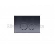 Кнопка смыва для унитаза AQUATEK KDI-0000039 нержавеющая сталь, цвет серый графит