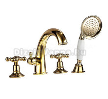 Смеситель на борт ванны Gappo G89-6 G1189-6 золото