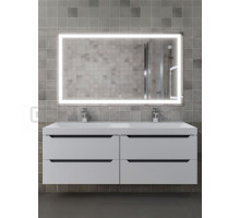 Мебель для ванной комнаты Uperwood Tanos 120 подвесная, 4 ящика, матовая белая, графит