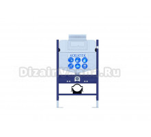 Инсталляция для унитаза AQUATEK INS-0000018 крепление к полу и стене, с регулировкой по высоте, с шумоизоляцией, с верхней кнопкой