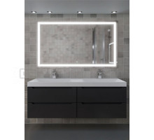 Мебель для ванной комнаты Uperwood Tanos 120 подвесная, 4 ящика, матовая черная