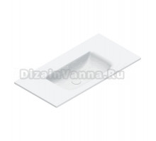 Раковина подвесная Catalano Italy 0721010001 100х50 глянцевая белая, прямоугольная, со столешницей