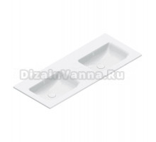 Раковина подвесная Catalano Italy 0721270001 125х50 глянцевая белая, прямоугольная, двойная