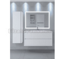 Мебель для ванной комнаты Uperwood Next Premium 100 подвесная, 2 ящика, матовая белая