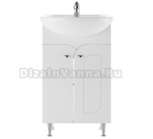 Тумба с раковиной Айсберг Радуга 50 напольная, белая, раковина Уют