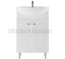 Тумба с раковиной Айсберг Радуга 55 напольная, белая, раковина Уют