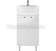Тумба с раковиной Айсберг Классик 45 напольная, белая, раковина Элегия