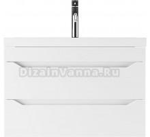 Тумба с раковиной Айсберг Ева 80 подвесная, белая, раковина Bazis