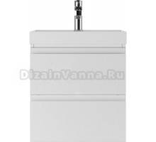 Тумба с раковиной Домино Graffo 50 подвесная, белая, раковина Classica