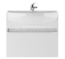 Тумба с раковиной Айсберг Классик 60 подвесная, белая, раковина Амур