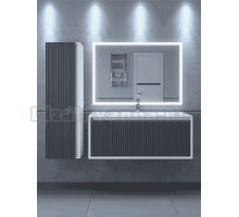 Мебель для ванной комнаты Uperwood Next Premium 100 подвесная, 1 ящик, матовая белая, графит