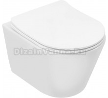 Унитаз подвесной Logan L6 W 342543 Short Tornado безободковый, с микролифтом