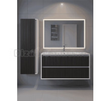 Мебель для ванной комнаты Uperwood Next Premium 100 подвесная, 2 ящика, матовая белая, графит