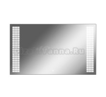 Зеркало Sansa Cosmo 120x70 black alum с подсветкой
