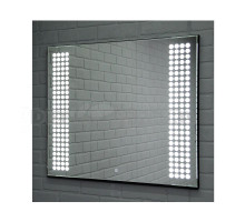 Зеркало Sansa Cosmo 80x70 black alum с подсветкой