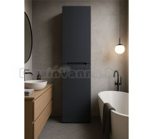 Шкаф-пенал для ванной Uperwood Tanos левый подвесной, матовый черный