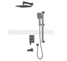 Душевой комплект Rush Thira TR3635-60 С ВНУТРЕННЕЙ ЧАСТЬЮ, графит