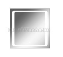 Зеркало Sansa Galaxy 70 black alum с подсветкой
